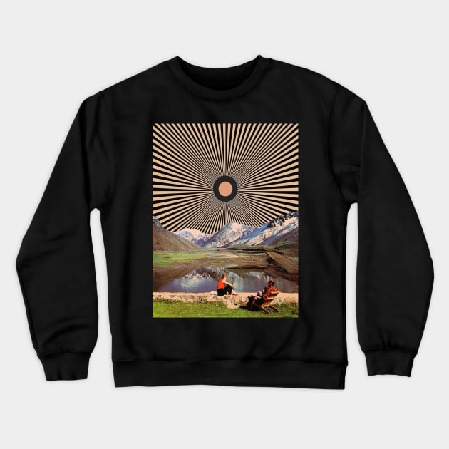 trippy mountain art Crewneck Sweatshirt by jerksonidon